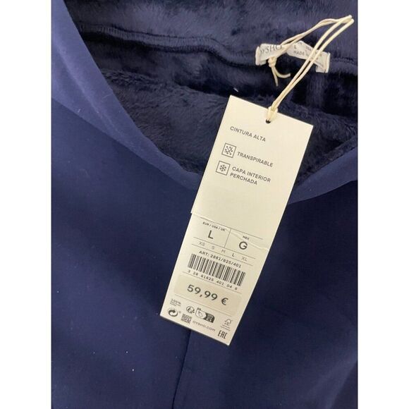 Oysho Womens Fleece Pants L Large Trouser Blue Super Extra Warm 2881/825 NWT - Picture 4 of 9